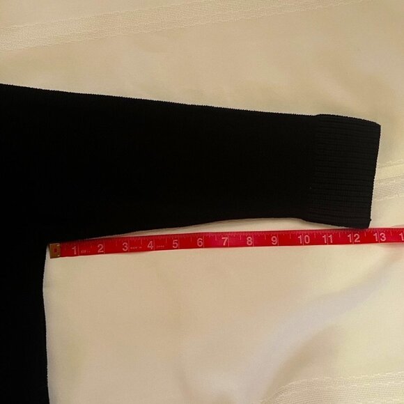 Sweater 3/4 Sleeve Cotton Boat Neck Black Size L NWOT Ruby Rd - Picture 8 of 10